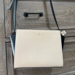 Kate Spade beige and black crossbody purse